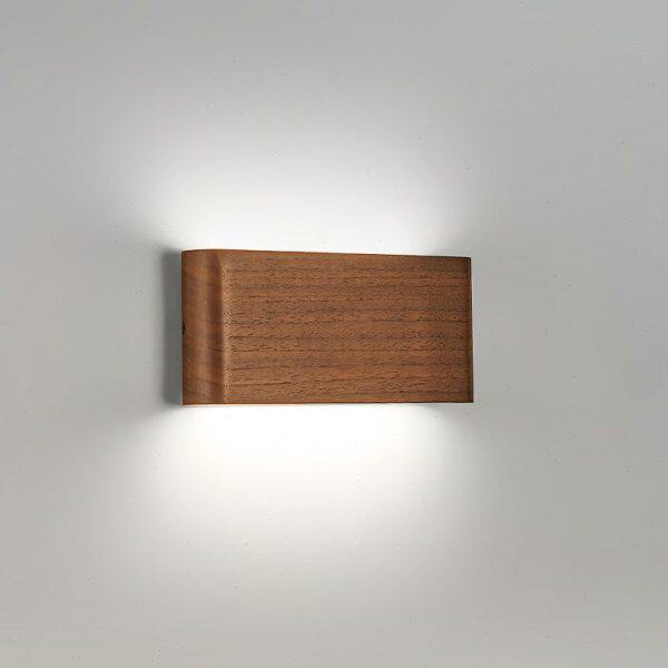 萨洛尼2025新款上下发光胡桃木卧室书房壁灯北欧床头背景墙灯具