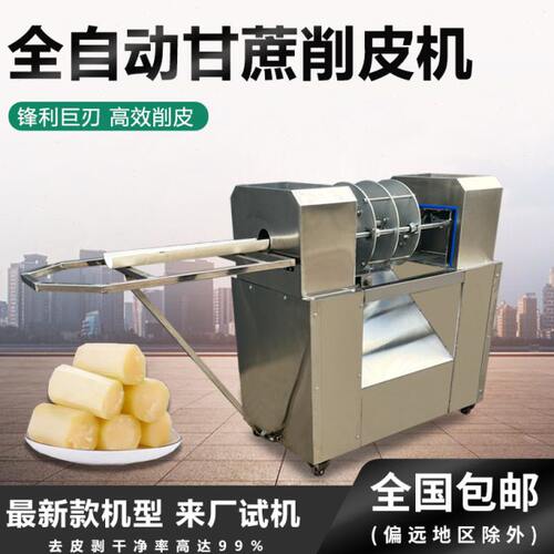 电动甘蔗去皮机商用小型全自动甘蔗脱皮削皮切断机仿手工剥皮机