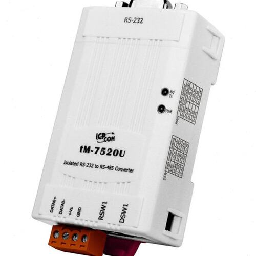 tM-7520U 微小型双端隔离保护RS-232转RS-485转换器