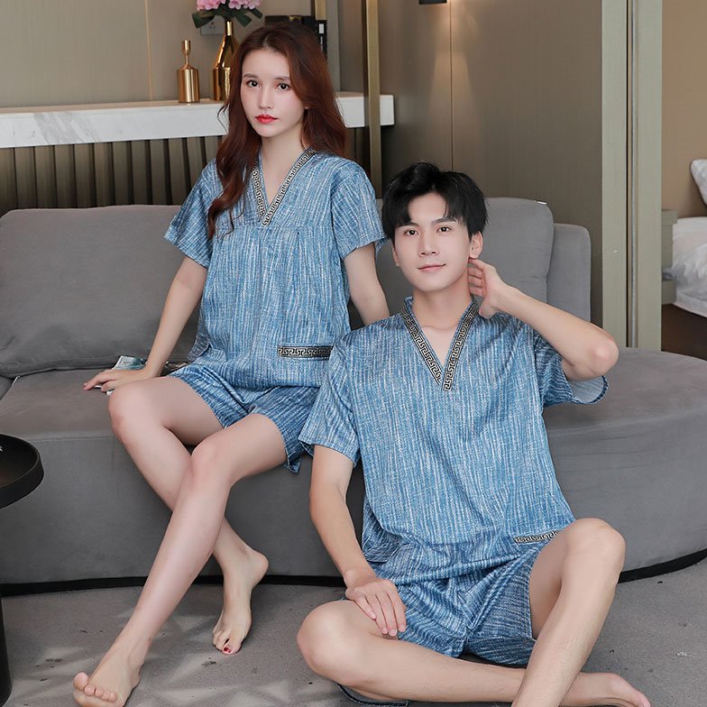 新款高档汗蒸服天丝缎男款浴服桑拿服女款美容院服按摩家居温泉服
