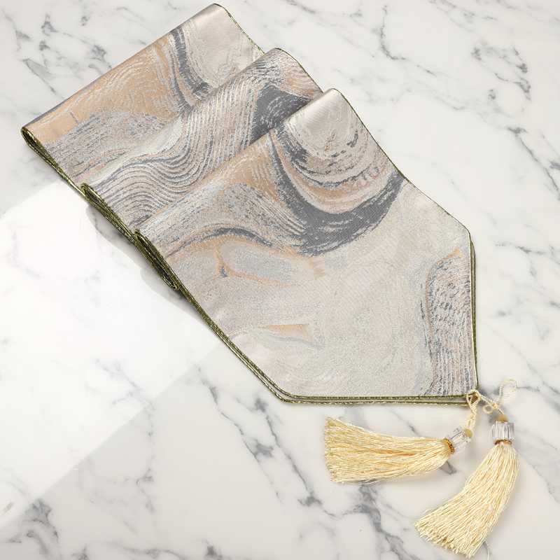 桌旗简约轻奢茶席布艺长条餐桌D茶几布新中式茶旗桌布茶台布