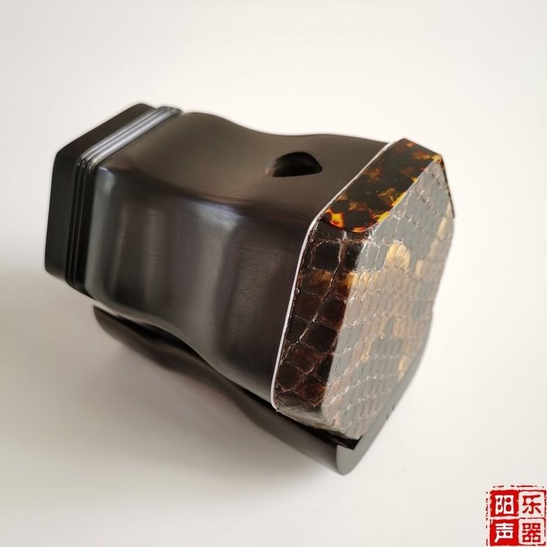 黑檀二胡筒 专业黑檀二胡桶子 六角二胡琴筒 已蒙皮带底座可选皮