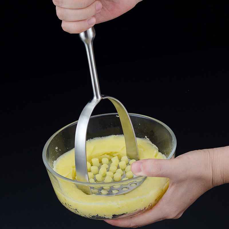 304不锈钢泥压泥器加t厚商用紫薯捣泥勺婴儿辅食手动捣碎工具
