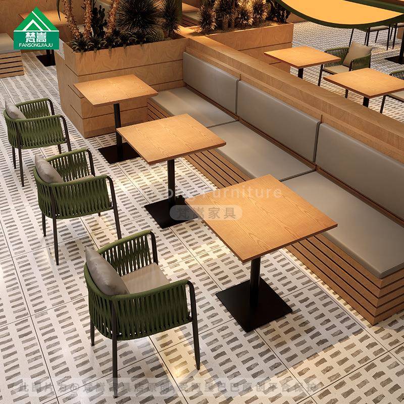 网红西餐厅靠墙卡座沙发定制主题餐厅桌椅组合餐饮饭店沙发商用