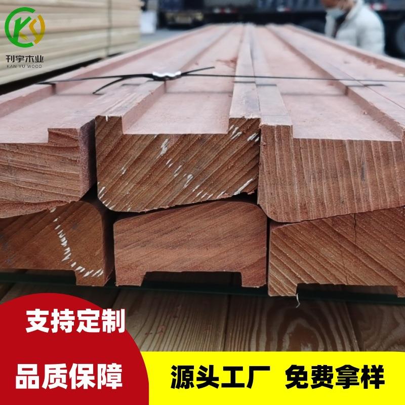 厂家菠萝格防腐木扶手户外实木栏杆河道护栏室外异形扶手生产