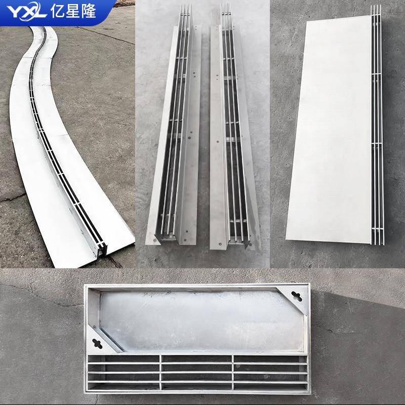 线性排水沟304不锈钢地沟U型槽缝隙式盖板室外下水道排水沟水槽盖