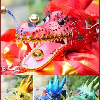 儿童舞龙彩带健身新款手甩龙甩龙A广场舞甩甩龙中国龙龙头表演道