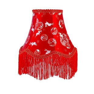 布艺台灯灯罩创意床头编织灯罩卧室落地灯外壳欧式流苏宫廷手工罩