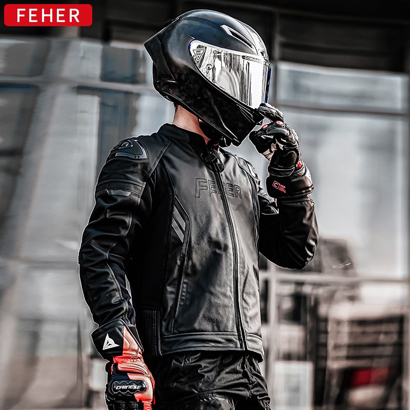 FEHER飞儿摩托车骑行服机车赛车服皮衣休闲夹克防摔男女情侣
