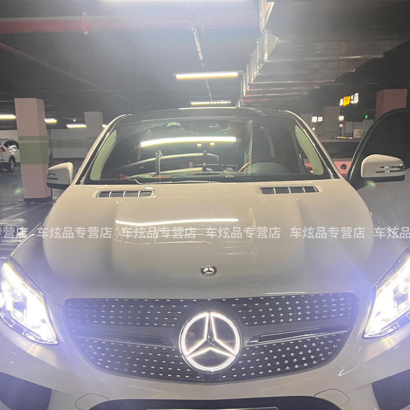 新C级E级GLC GLE GLS MLGL GLA CLA GLK改装中网镜面发光大标