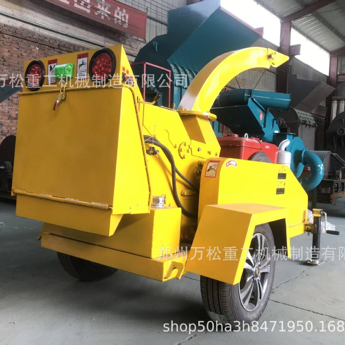 优惠出售移动柴油机树枝木料破碎机园林粉碎机