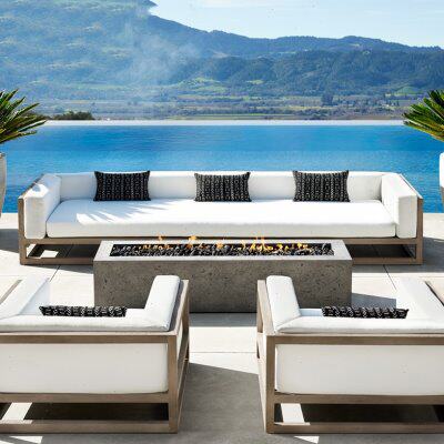 户外铝合金木纹漆沙发酒店北欧别墅庭院防雨室外花园露台休闲家具