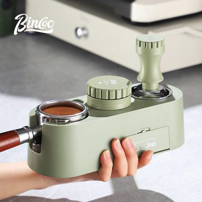 bincoo布粉器咖啡压粉器底座咖啡机配件器具压粉锤三件套工具全套