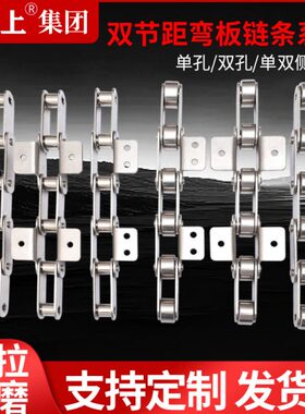 双2A不锈钢链条弯板链条送边A212边21A链条3046弯B20K板单8210输