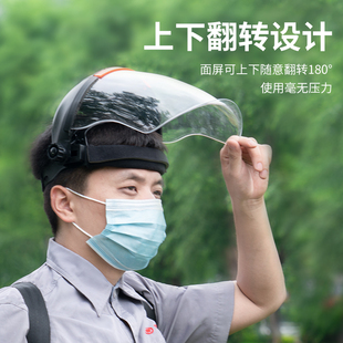 打农药面罩防护面具护脸部打药全脸D切割打磨电焊防护罩高透明神
