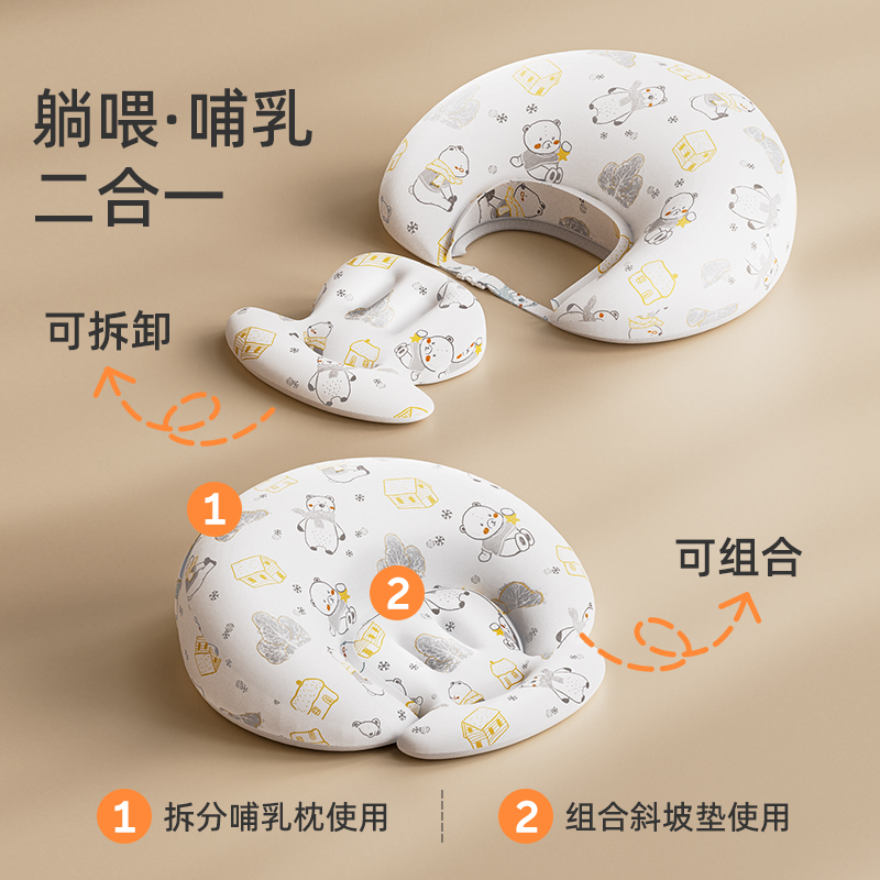 婴儿防吐奶斜坡垫防溢奶呛奶斜坡枕新J生儿躺靠垫喂奶神器枕头