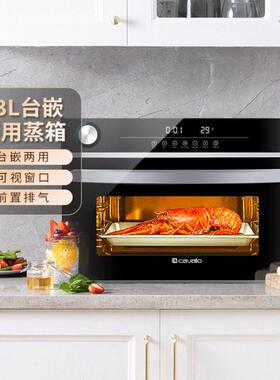 佳威路台嵌两用电蒸箱家庭电蒸箱台式电蒸箱家用蒸箱厨房专用台式