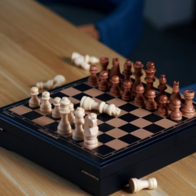 绮路国际象棋小学生木质游戏棋迷你便携实木棋子儿童益智生日礼物