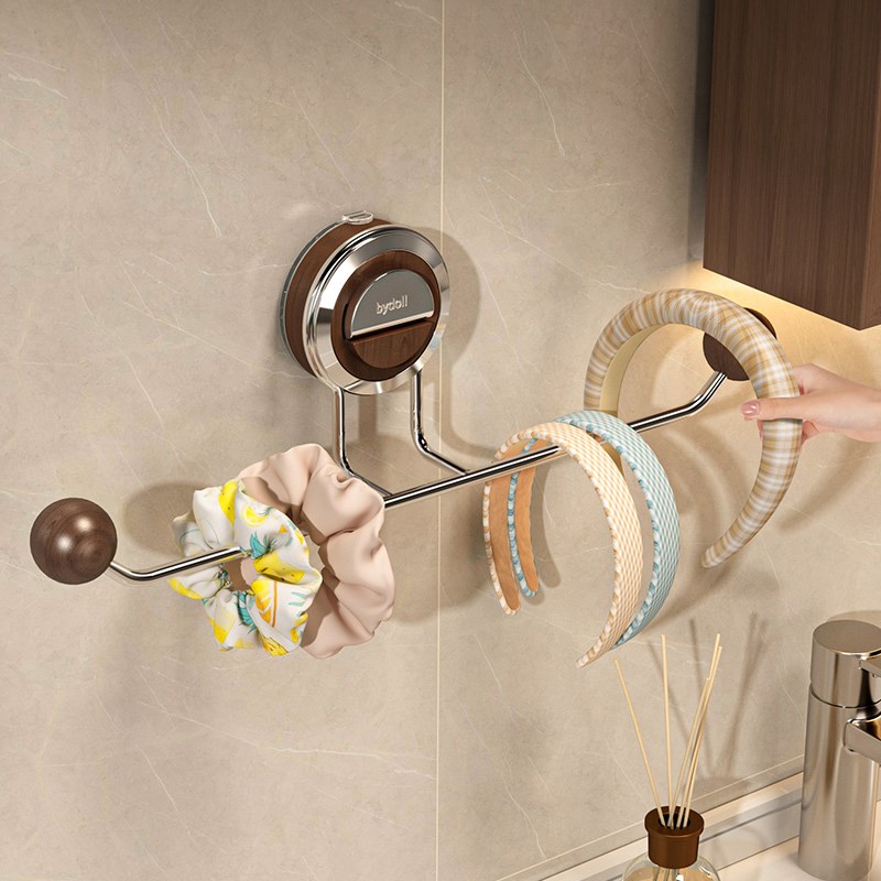 发箍收纳神器壁挂卫生间专用头绳首F饰架吸盘式皮筋发圈头箍挂钩