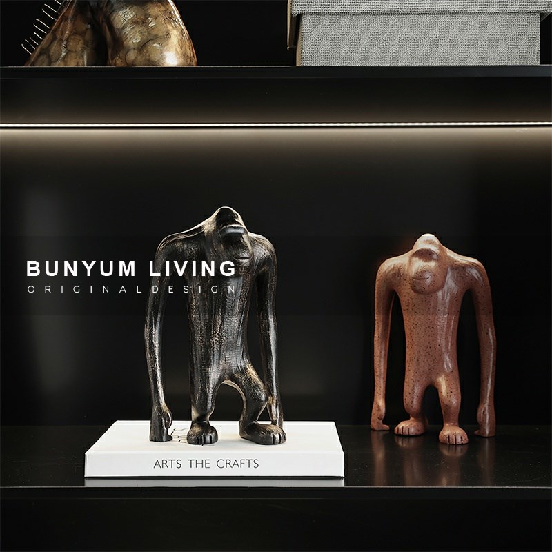 现代轻奢长臂猿金属摆件售楼处样板间G商场民宿酒吧高端工艺品摆