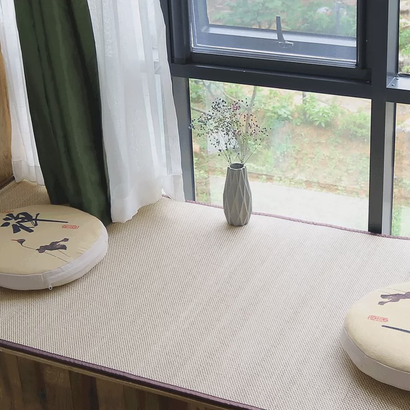 定制日式竹编榻榻米地毯飘窗垫书房客厅卧L室满铺垫子家用床边地