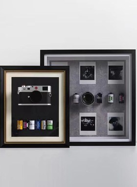 相机装成饰画艺术家n裱装NWF画立体画品样影板间书房挂画居摄主题