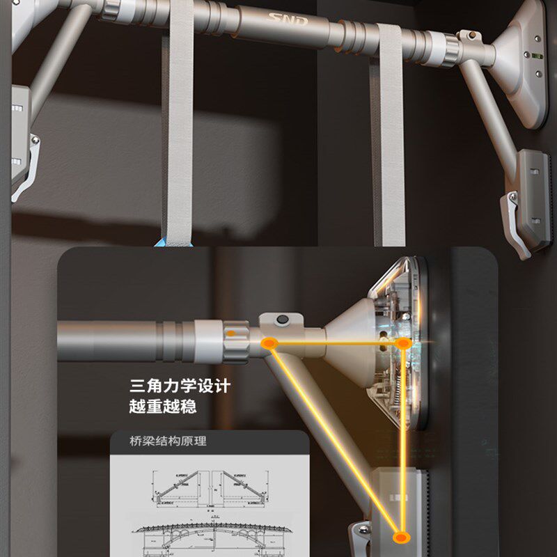 门上单杠家用室内l中考学生免打孔墙体引体向上器儿童单杆健身器