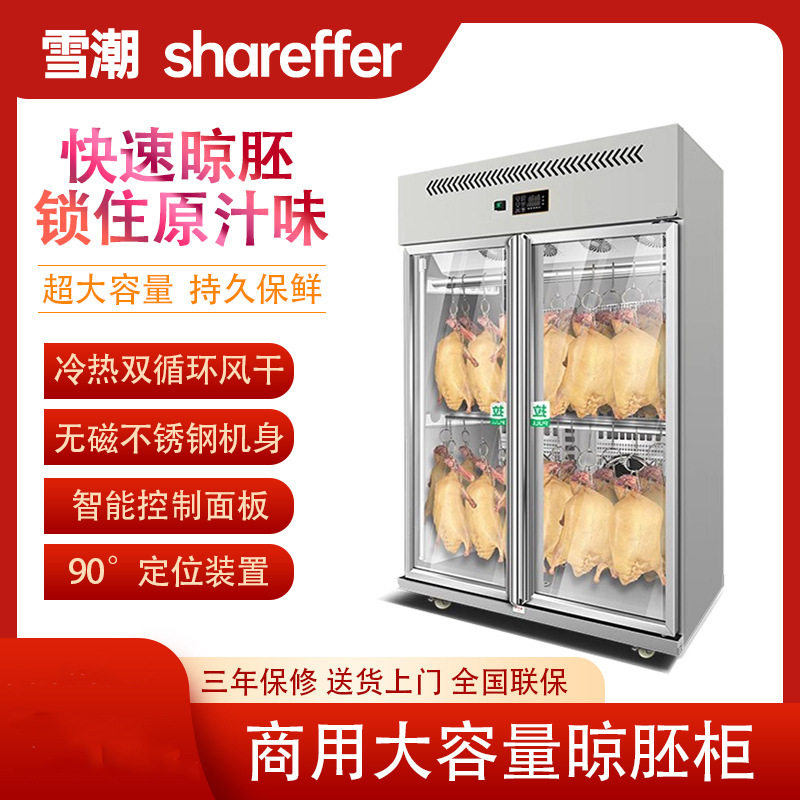 智能风干晾鸭柜烧腊烧鹅鸭胚风冷保鲜商用挂乳鸽烤鸭风干柜