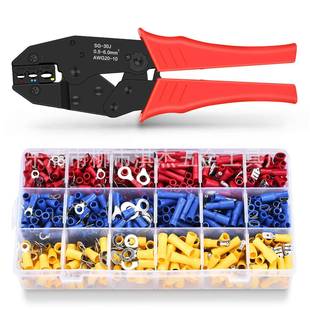 端子压接钳700PCS预绝缘压接工具绝缘前端子组合套装