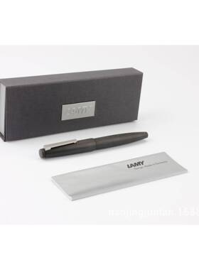 德国雷梅/拉米钢笔200014k铂金黑色玻璃纤维款金笔F