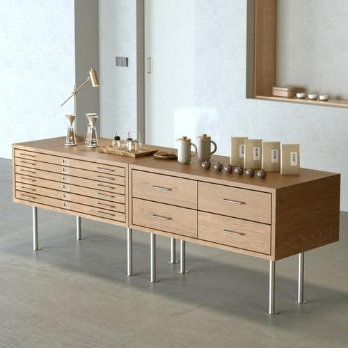 中岛台新派茶室泡茶台展示桌新式茶居茶叶展示柜中式商品陈列长桌