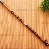 专业演奏乐器 双插口演奏笛 白竹笛子 专业镶牛角刻诗 金森雀