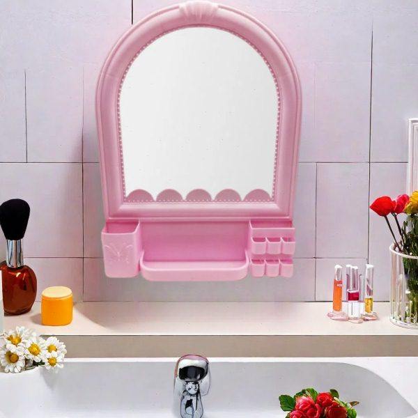 老式塑料卫生间挂镜壁挂式化妆镜卧室挂镜家用梳妆挂墙镜子吊镜