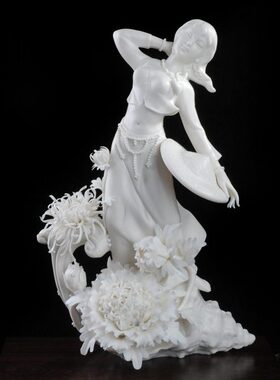 听涛德化白瓷渔女惠安女家居办公室姐妹女上司闺蜜礼品工艺品摆件