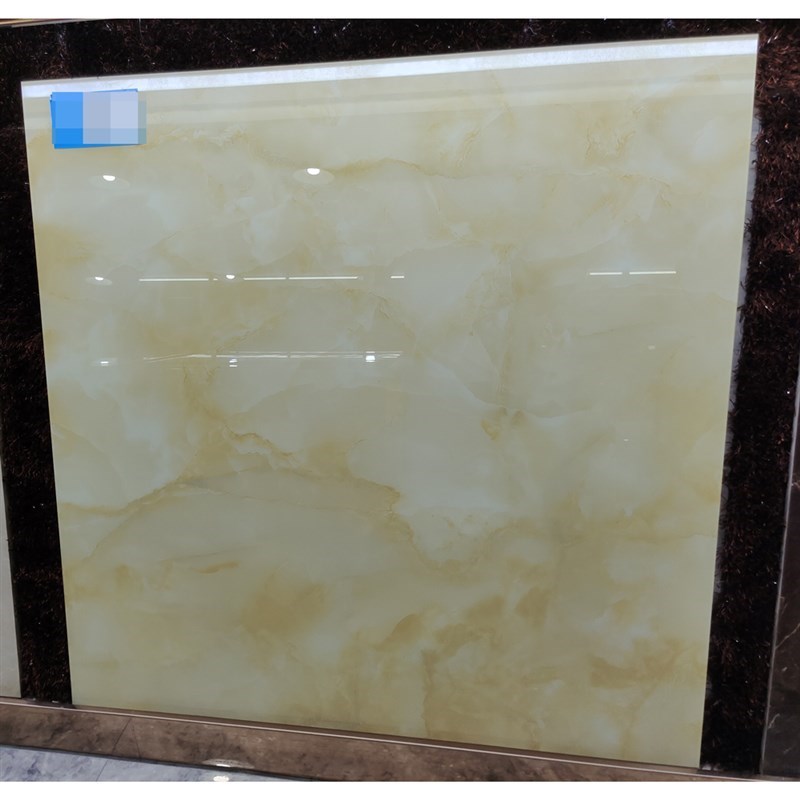 800亮光d暖色黄玉微晶石玻璃瓷砖 客餐厅厨卫室内过道简约现代地