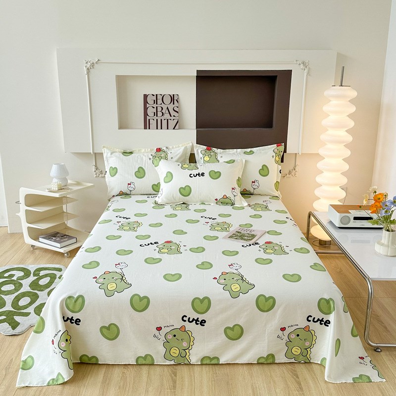 床单单件加厚h全棉斜纹印花y双人学生宿舍单人被单家纺床品