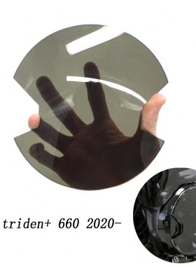 适用凯旋Trident660 2021- 前大灯保护片 大灯保护罩 大灯保护膜
