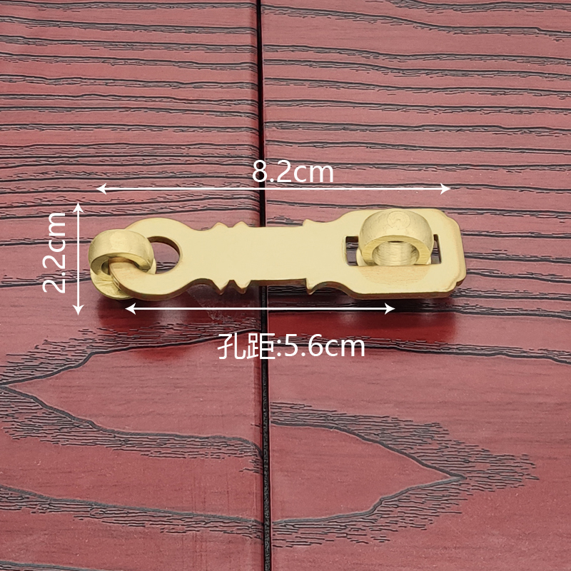 中式木门纯铜锁扣门锁搭扣老式铜扣锁老式L门扣锁挂锁全铜加厚门