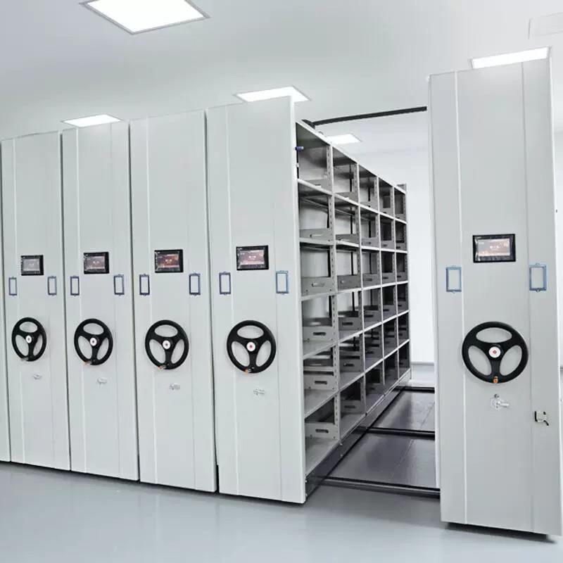 手摇密集架钢制电动轨道密集柜移动式图书馆密集文件存放柜凭证柜