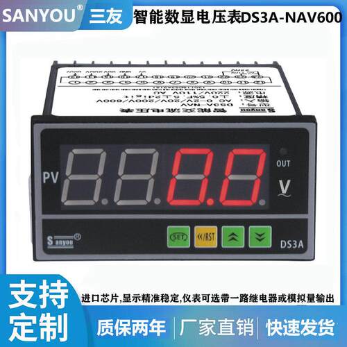 三友仪表 DS3A-AV/DS3A-DV数显电压表/交流电压表/直流电压表