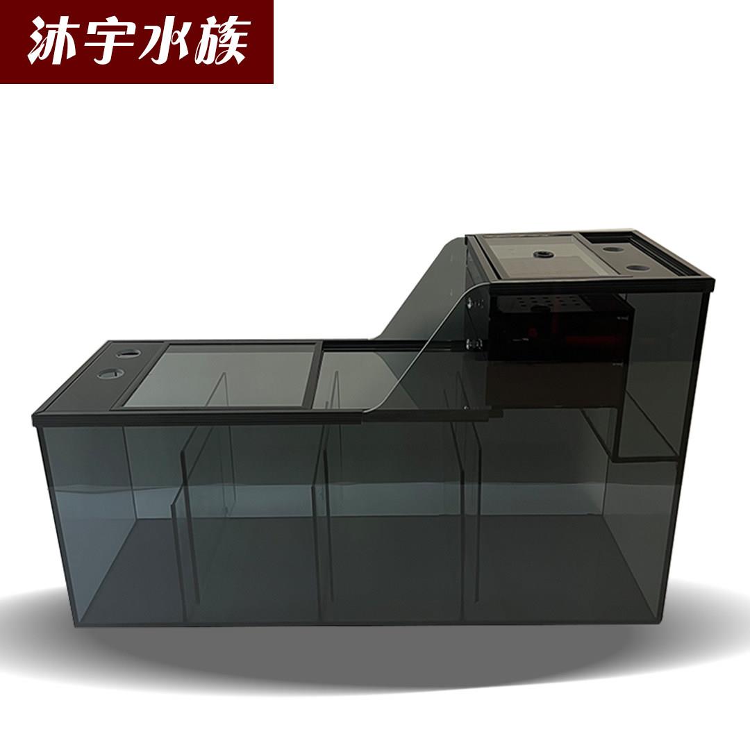 灰玻底滤双层干湿盒抽屉过滤槽免换水静音仓超白鱼缸底过滤