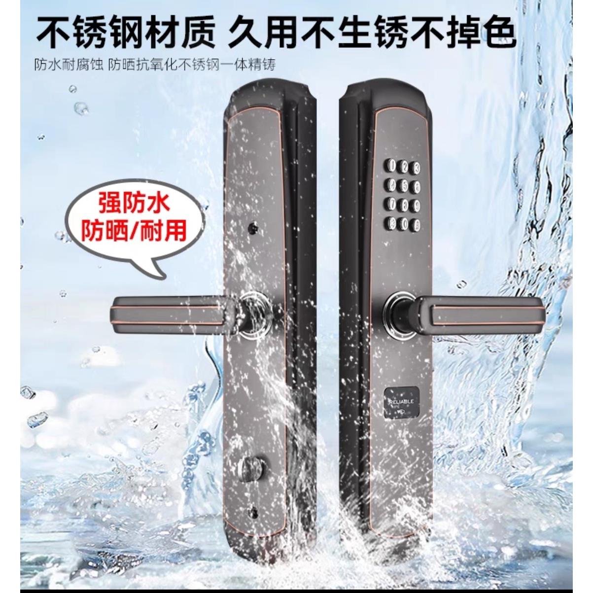 不锈钢大门锁家用入户门庭院门防盗门机械密码锁防水防晒双面