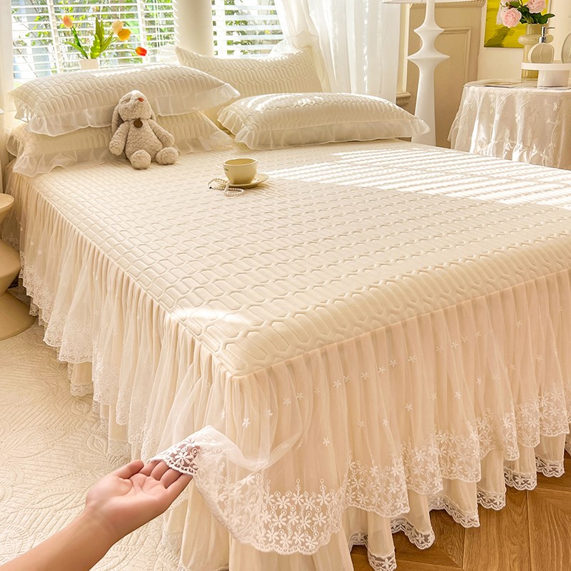 夏季乳胶凉席床裙床单四件套席梦思防滑床M罩空调软席夏凉被夏被