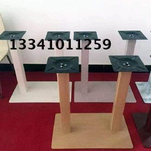 四人双柱铸铁餐台脚 西餐咖啡桌脚 茶餐厅快餐 铸铁桌腿 酒吧桌脚