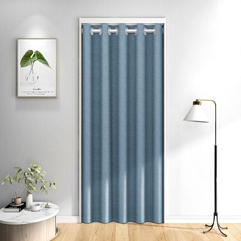 免打孔家用门帘挡风空调门帘防走冷气卧室帘子厨房布帘Z遮挡隔断