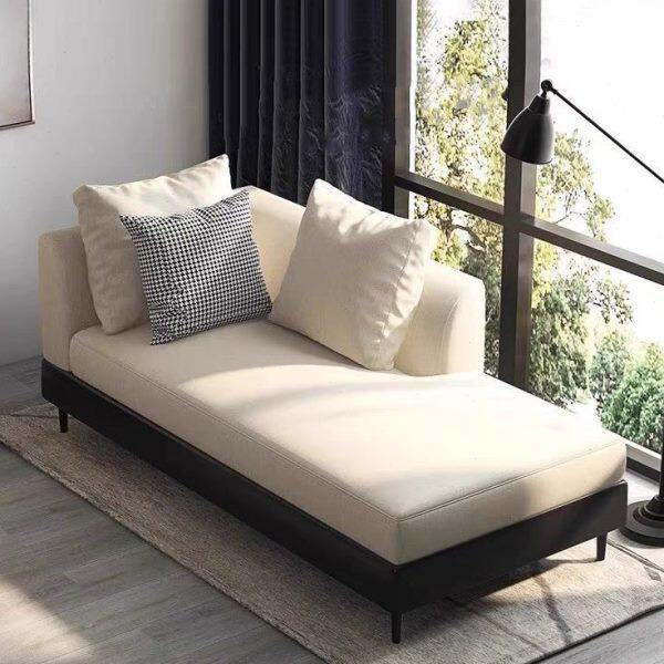 北欧布艺沙发床卧室贵妃榻客厅小户型双人贵妃位现代简约懒人沙发