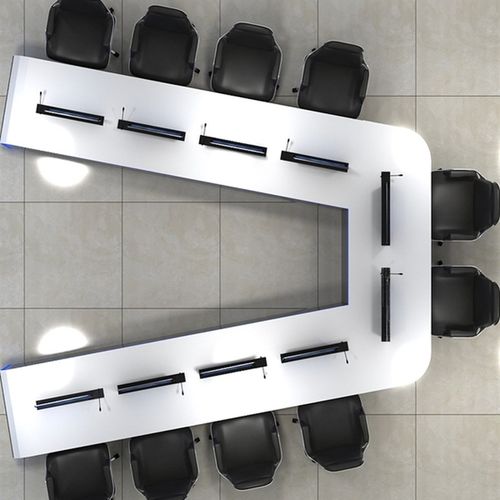 监控控制台操作台定制弧形烤漆科技感中控室监控台指挥中心调度台