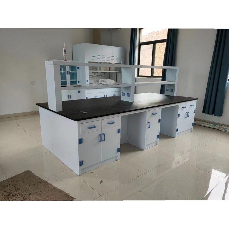 厂家全钢中央实验台化验室学生操作台工作台实验室边台理化板