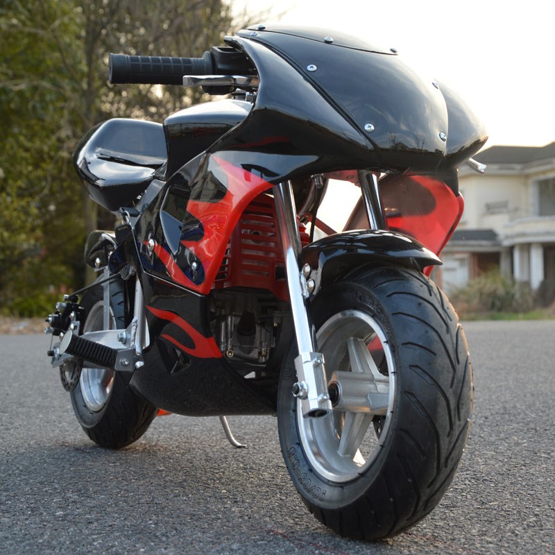 49CC摩托车迷你小跑车四冲程纯汽油手拉启动儿童成人娱乐玩具