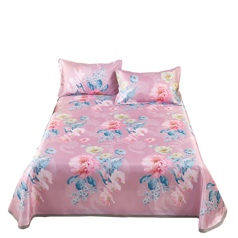 冰丝凉席三件套夏季可水洗折叠床单款软席子家用双人1.8m床上用品